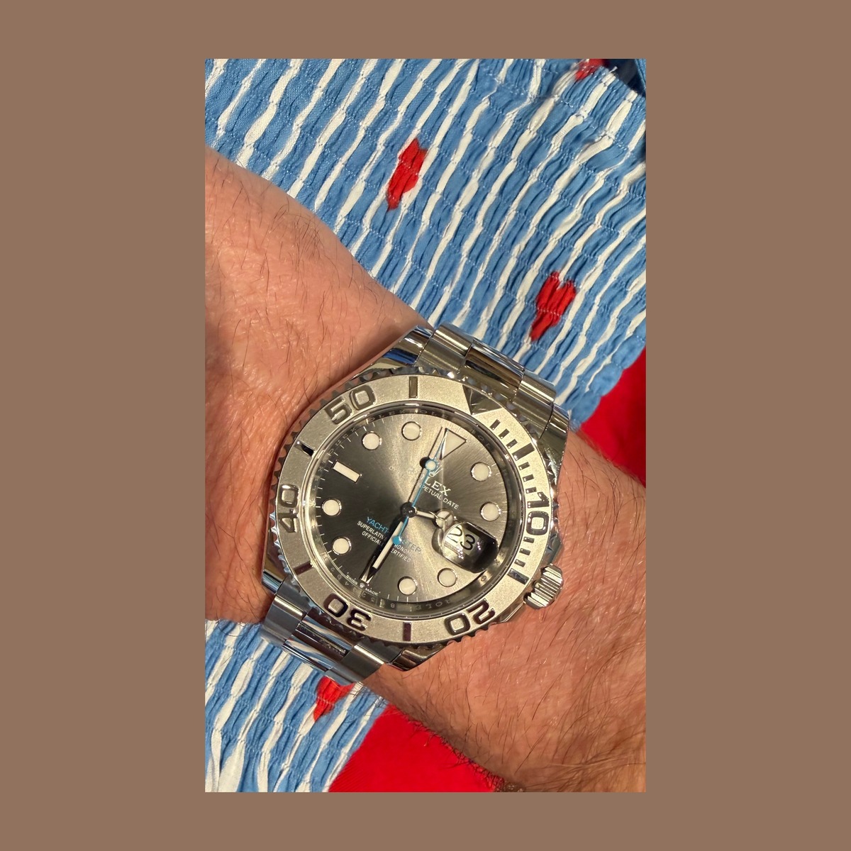 Rolex Yacht-Master 40 126622 Oystersteel with platinum bezel and rhodium dial